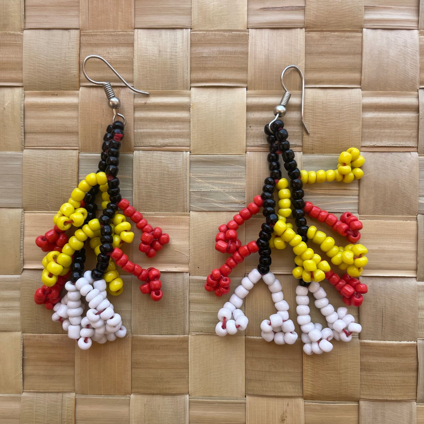 Bead Earrings (Coral)